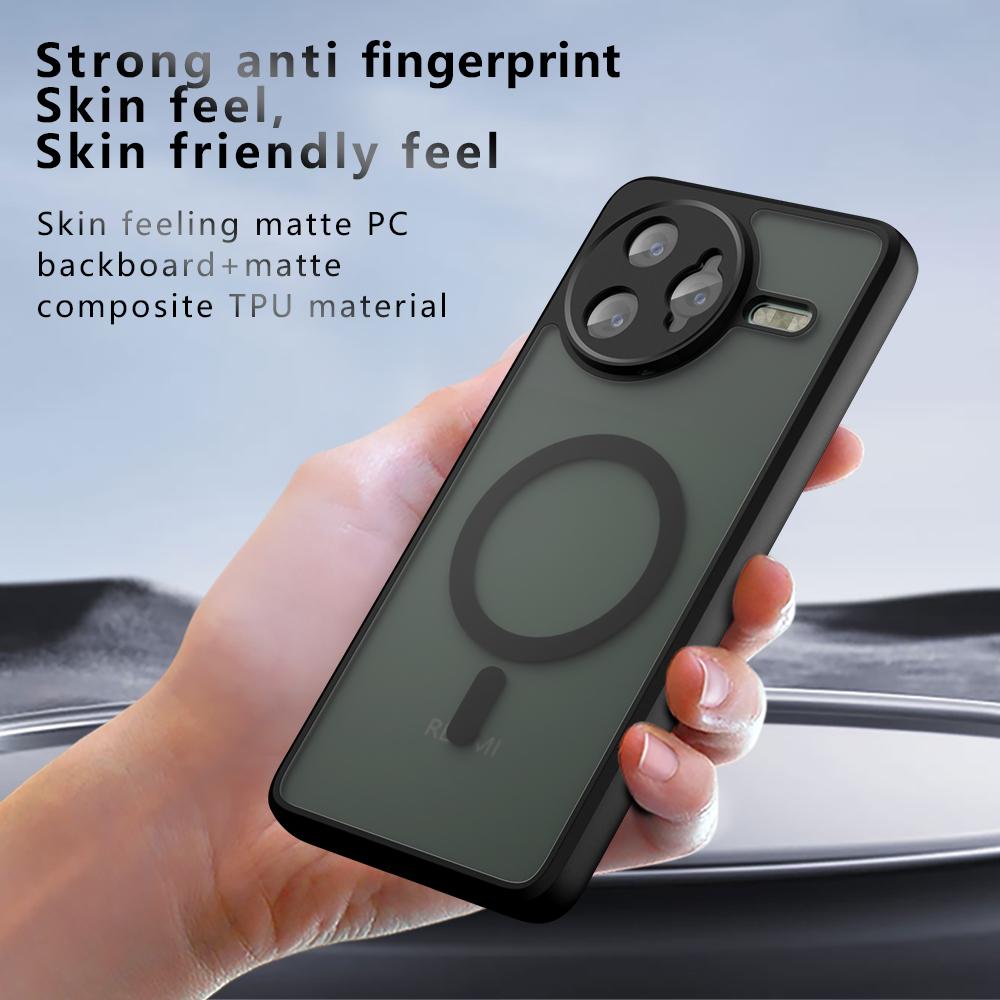 Для Xiaomi POCO F7 Ultra Pro Чехол Роскошный Матовый ПК+ТПУ Акриловая Магнитная Задняя Крышка Для POCO F 7 Pro Чехол Беспроводная Зарядка Funda