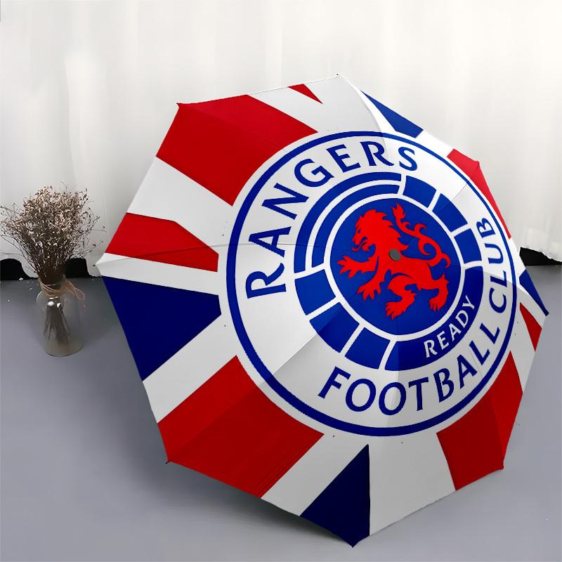Rangers Football Club, Lion Crest Automatic Opening and Closing, 8 rib Structure Portable Umbrella, Suitable for Men and Women in All Season