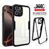 Чехол для iPhone 16 Pro Max 360 Полная защита корпуса спереди и сзади Чехол для телефона для iPhone 15 14 Plus 13 12 11 Pro Max XR Прозрачная крышка