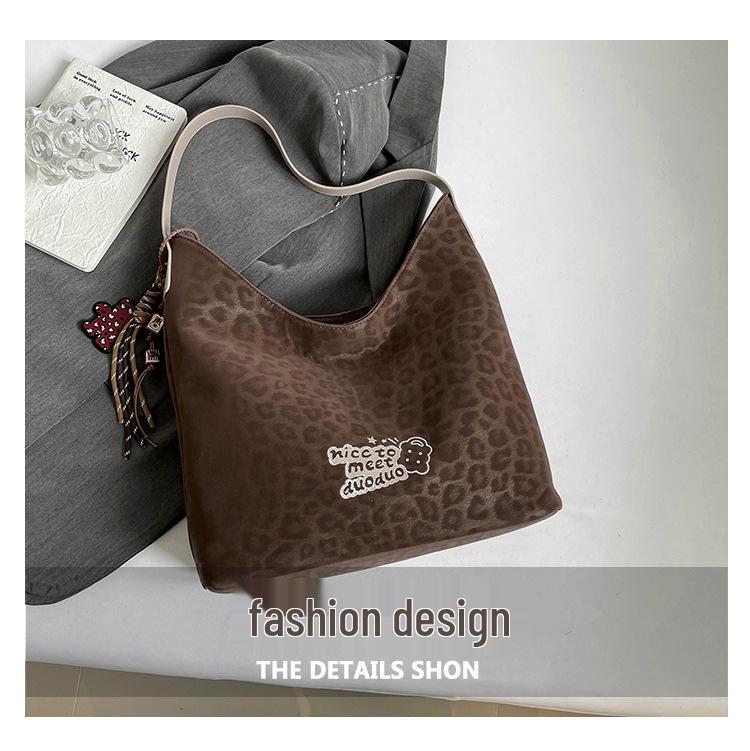 Замшевая женская ретро сумка через плечо - Универсальная осенне-зимняя модная сумка-тоут высокого класса