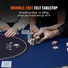 10 Player Foldable Poker Table, Blackjack Texas Holdem Poker Table with Padded Rails and Stainless Steel Cup Holders, Portable Folding Card Board Game