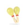 Set of 2 RegiProb Maracas, Plastic and Wooden, Perfect for Karaoke, Percussion, and Party Supplies (Yellow)