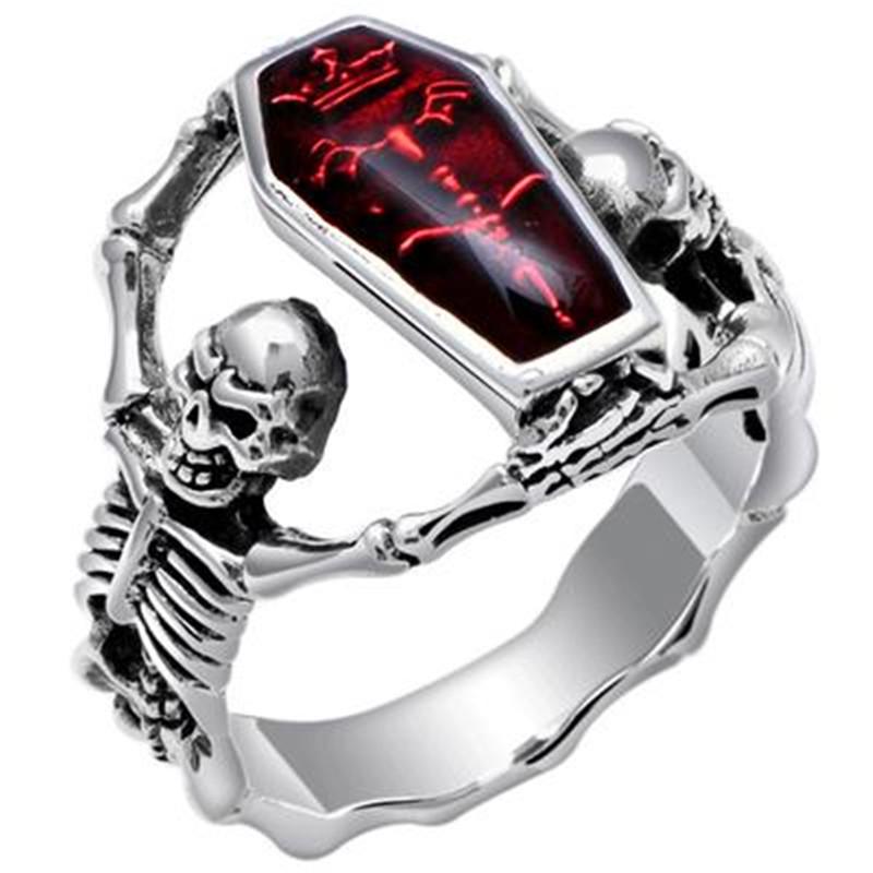 Ring Skull Coffin Coil Ring AVE