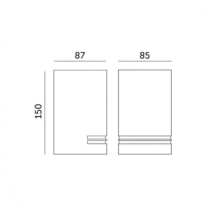 Garden wall lamp 1xGU10 IP44 gray