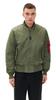 Alpha Industries Flight Bomber US Size 2X Green Men's MA-1 Jacket, Plus,