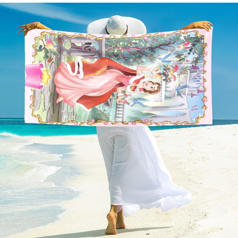 1pc Belles Garden beach towel,quick drying absorbent beach towel,outdoor sports swimming beach towel,Soft and comfortable Y7164