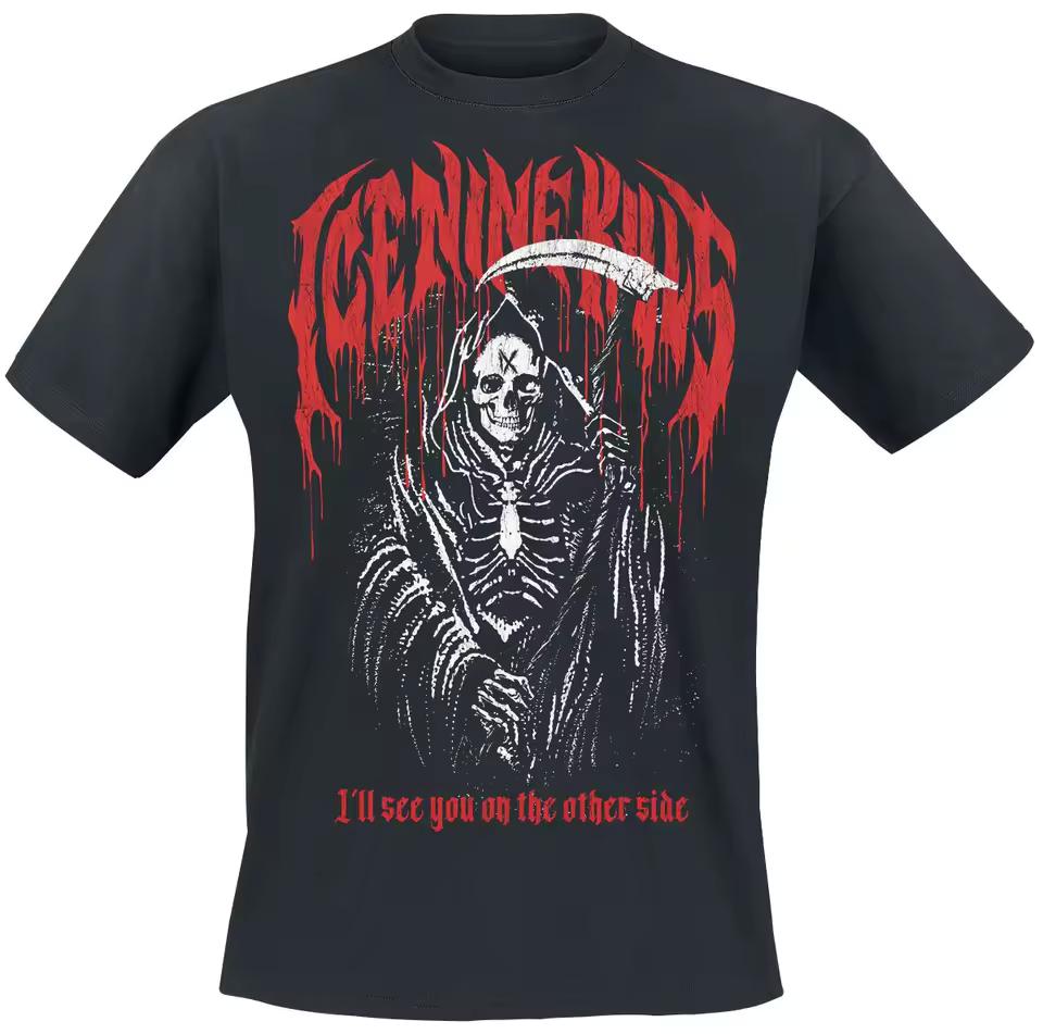 Ice Nine Kills Grim Reaper Unisex Cotton T-shirt Death Metal Print Horror Band Casual Tee