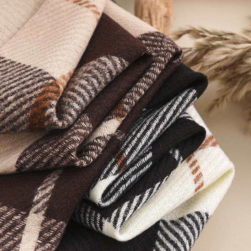 Plaid Scarf Women's Autumn and Winter New Versatile Thickened Shawl High-end Atmosphere Warm Scarf