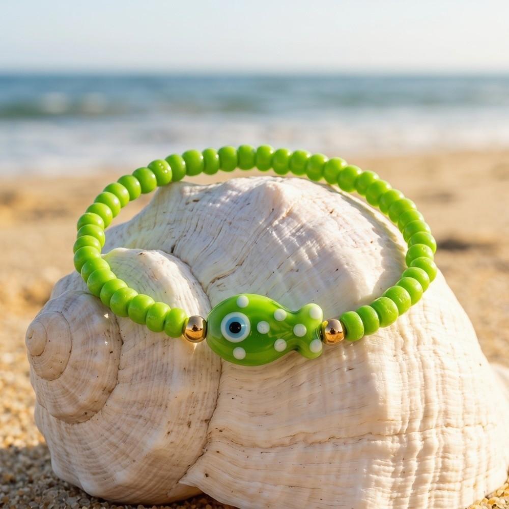 Cute Bohemian Ocean Bracelet Sea Series Beach Bangle Polka Dot Bead Bracelet  Girls Couple Gift