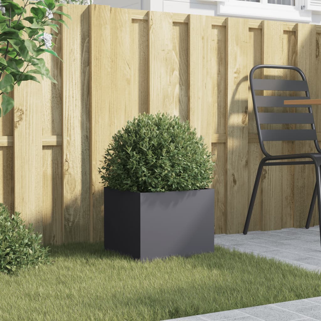 Plant Pot Anthracite 32 x 30 x 29 cm Steel