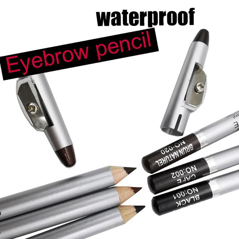 1/3pc Eye Brow Pencil Waterproof Professional Eye Makeup Pen Tip Easy Natural Black Brown Cosmetic Eyebrow With Sharpener