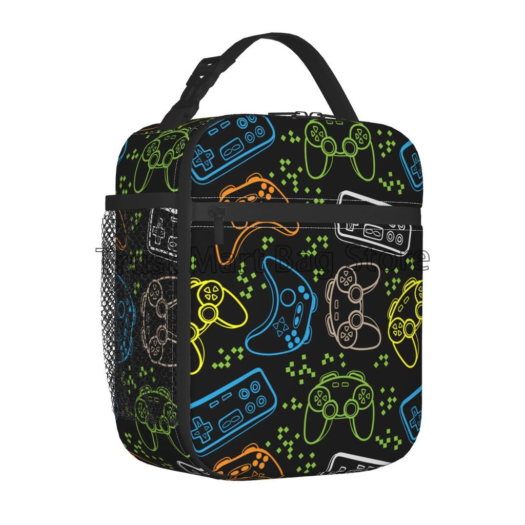 Контроллер для видеоигр, изолированный ланч-бокс, геймпад, водонепроницаемый портативный термосумка для ланча Bento для школы, путешествий, пикника, пляжа