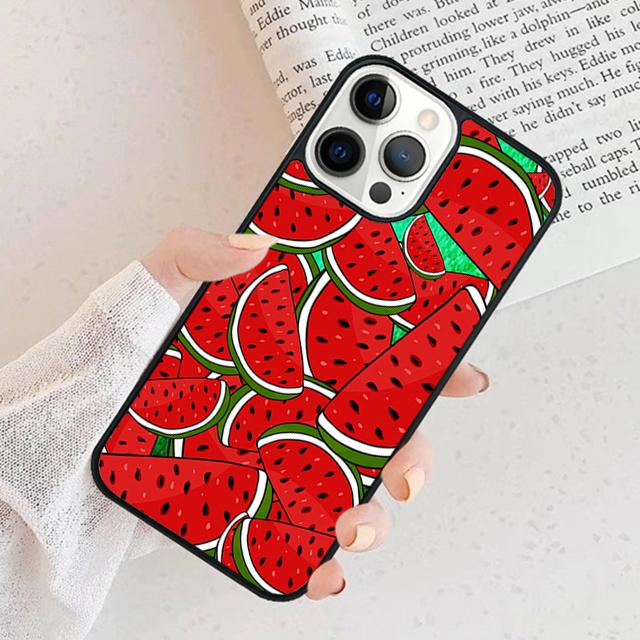 Милый летний фруктовый чехол-арбуз для iPhone 17 Air 15 16 Чехол 11 13 14 Pro Max 12 Plus Max Fundas