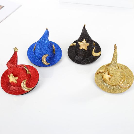Wizard Hat Hairpin Halloween Hair Clip Witch Hat Hair Accessory Halloween Decorations Party Supplies Cosplay Costume Prop