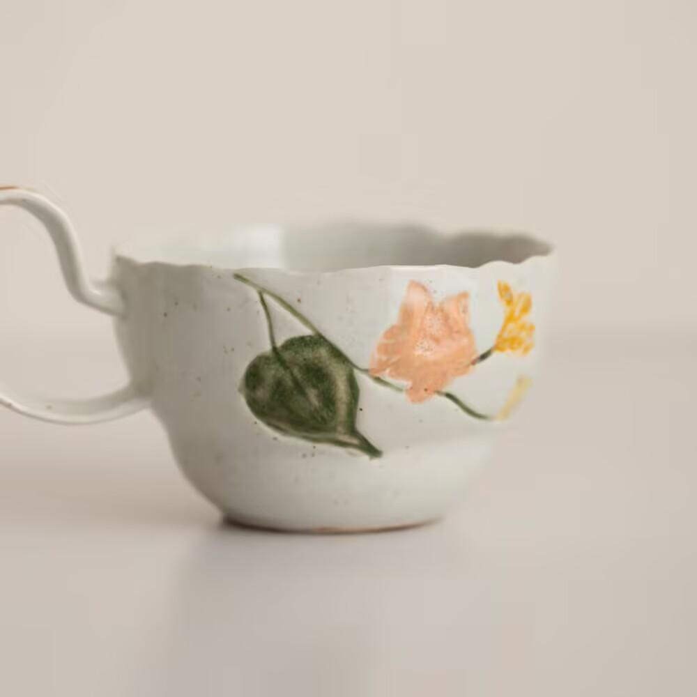Ручная роспись Jingdezhen, ретро, французский стиль, кружка, красивая керамическая чашка неправильной формы, подарок для девочек, бытовая чашка