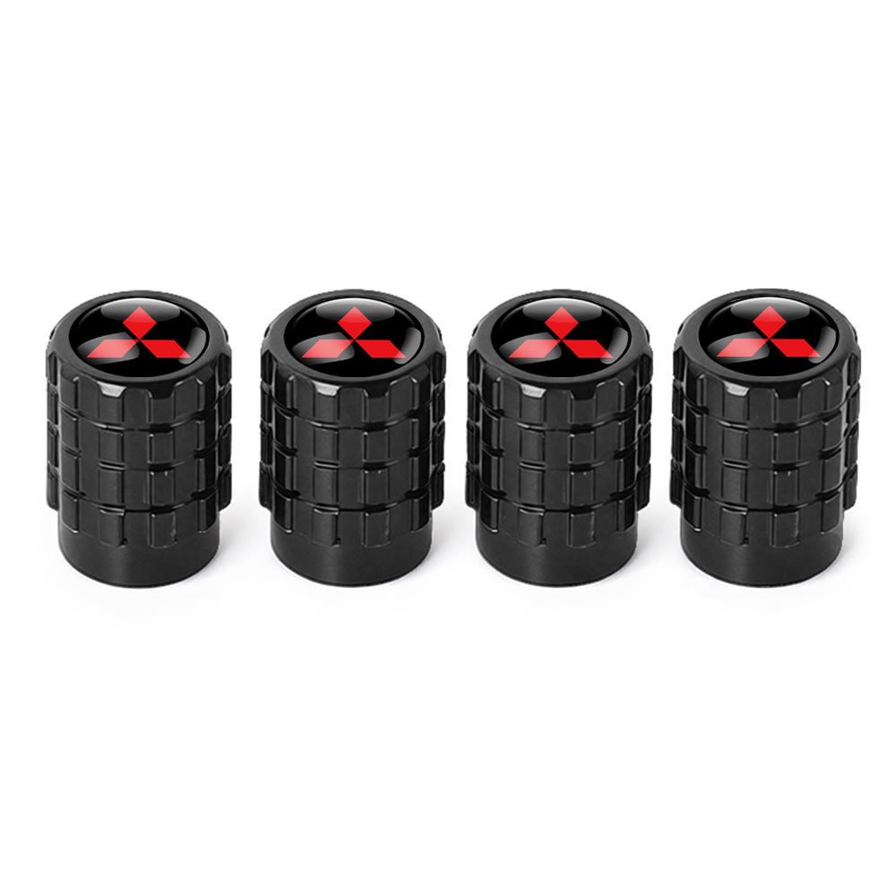 4Pcs Car Tire Valve Caps Metal Wheel Dust Covers Accessories For Mitsubishi Outlander RalliArt ASX Pajero Lancer Interior Decor