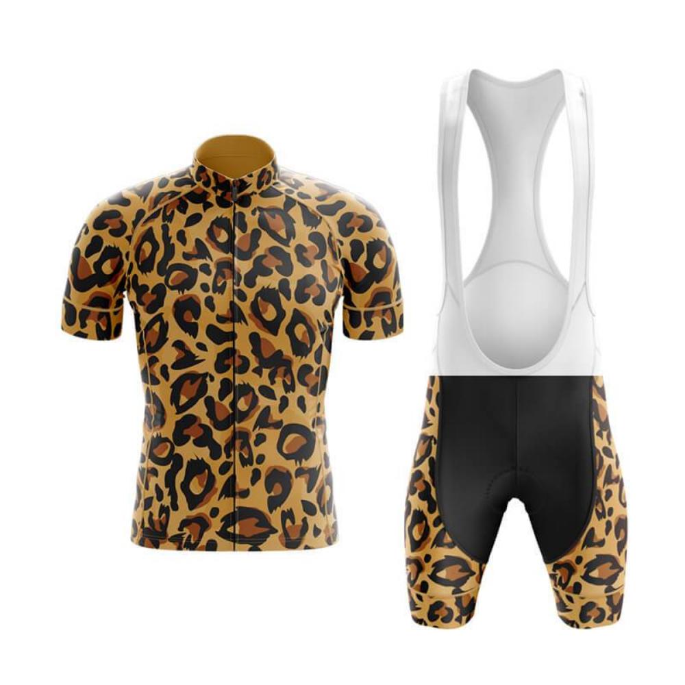 Leopard Print Bike Uniform 2026 Man's Short Sleeves Cycling Clothing Summer MTB Bike Riding Cycling Jersey Set Ropa Maillot