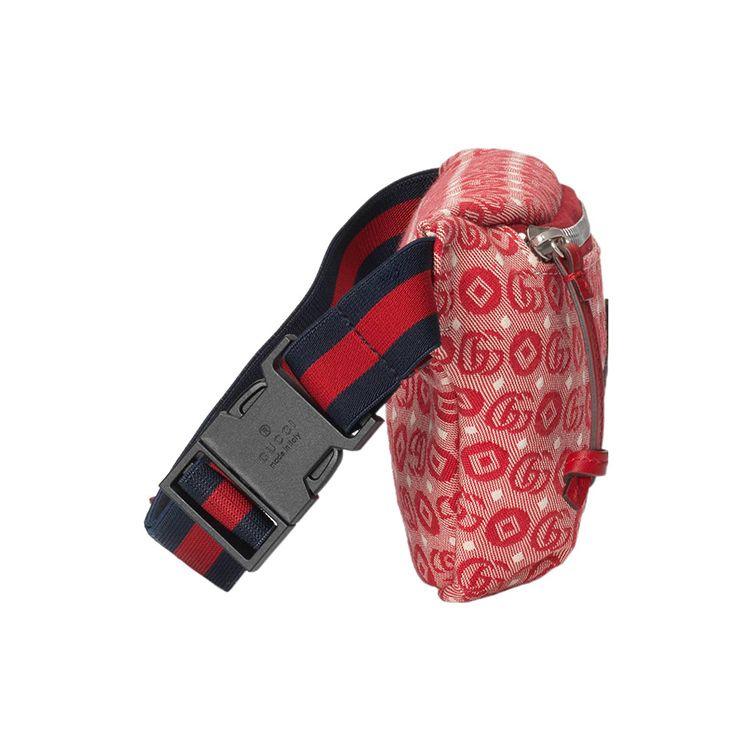 Gucci Сумка через плечо из ткани с принтом Double G и логотипом-звездой, на молнии, детская, красная 502095-FABBD-6479