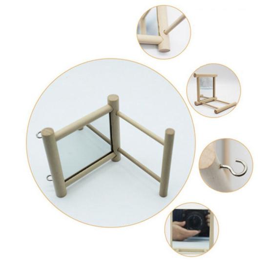 Забавная деревянная игрушка-птица, зеркальная подставка, игрушки на платформе для попугаев, корелла Vogel