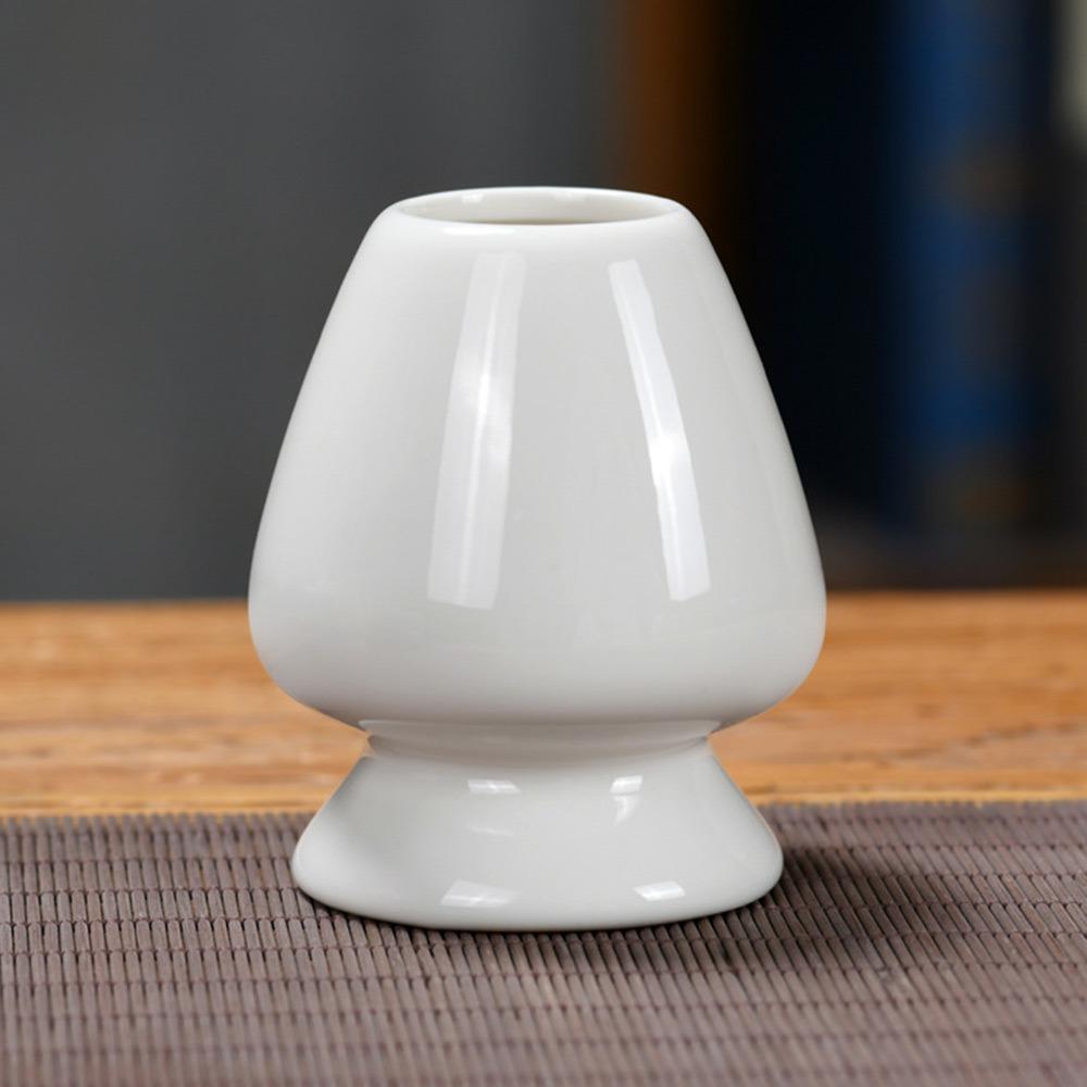 Solid Color Whisk Stand Holder Ceramic Bamboo Matcha Chasen Holder  for Tea Set Accessories