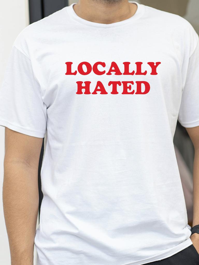 locally hated Printed Graphic T-shirts summer Men Women Short Sleeved T-shirts casual Sportswea