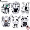 BAMOER Genuine 925 Sterling Silver Unique Animal Charm for Women Jewelry Making Original Bracelet