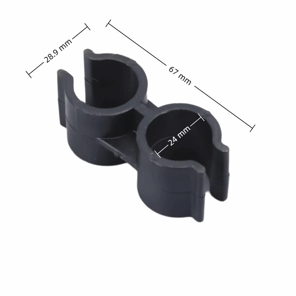 10Pcs 20/25/32mm Dual Pipe Clip Double-ended Tube Clips Agricultural Irrigation