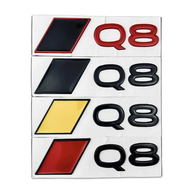 2026 Car Fender Side Metal Sticker Rear Trunk Badge Decal for 4UYUE Q8 Logo Q1 Q2 Q3 A4 A5 A6L A8 S4 S5 S7 RS3 RS4 TTS Accessories