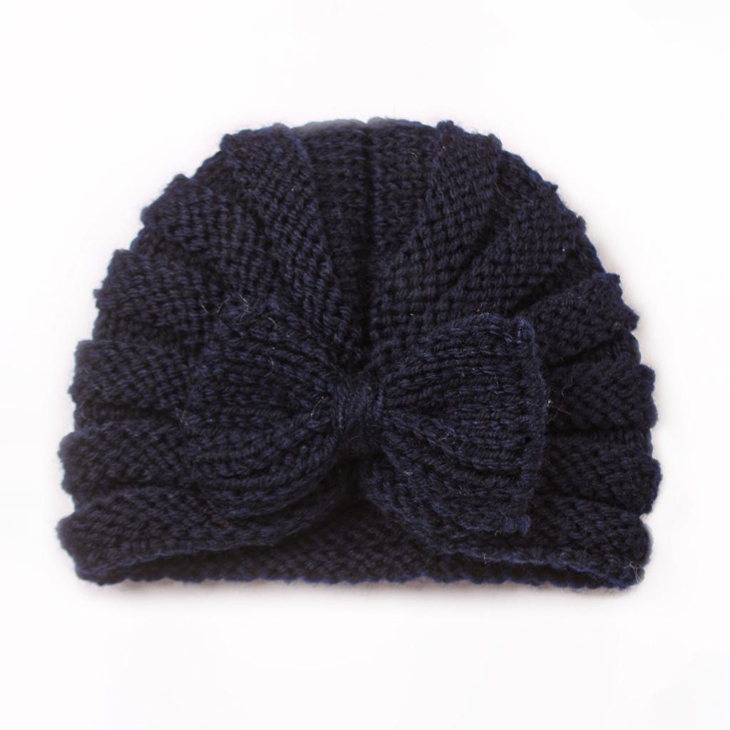 2022 Autumn/Winter Baby Bow Wool Hat - European & American Style, Knitted Warm Fetal Cap for Children