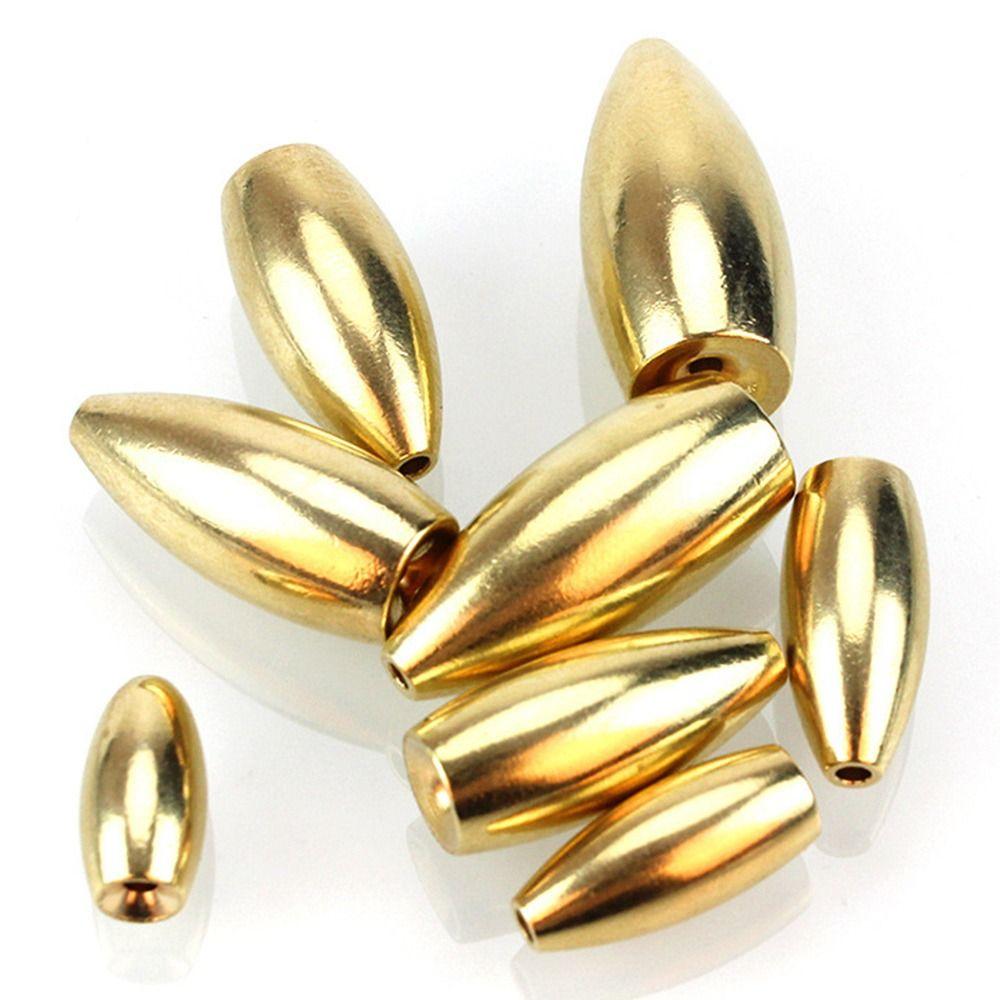 Split Additional Weight Weights Sharped Copper Fishing Lead fall Brass Hook Connector Sinker