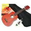 Maikai MKU-1 SRD 5-Piece Beginner Ukulele Set In See-Through Red (Ukulele, Instruction Book with DVD, Case, Tuner, Original Picks) - Ships with Safety
