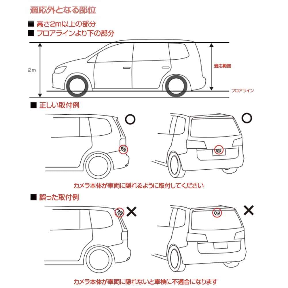 ECLIPSE BEC113G Compatible, Universal RCA Compatible, Ultra Small, License Plate Mounting, IP67 High Waterproof,
