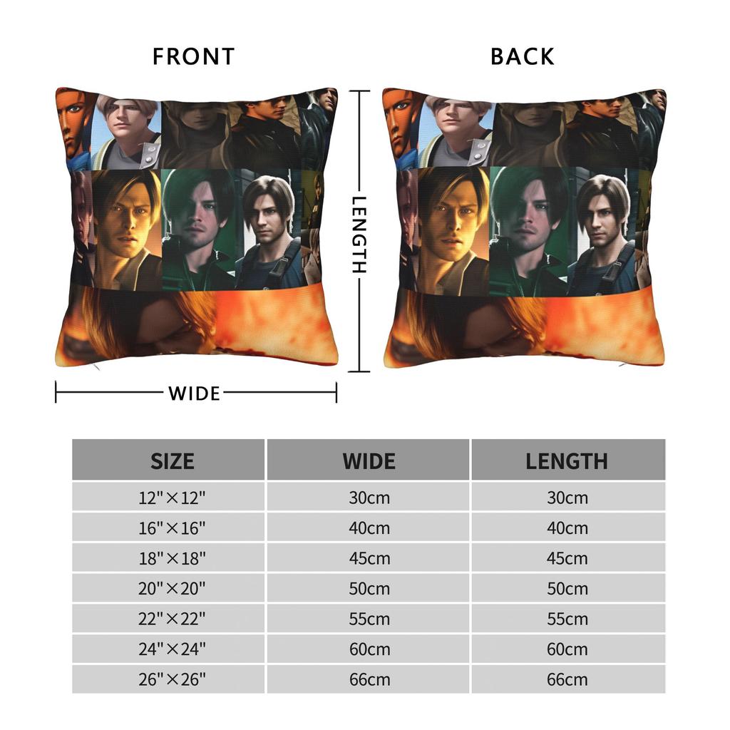 Leon Kennedy Pillow Case Graphic Pillow Cover For Sofa Home Decoration Novelty Pillowcases