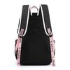 Large School Bags for Teenage Girls USB Port Canvas Schoolbag Student Book Bag Fashion Black Pink Teen School Backpack