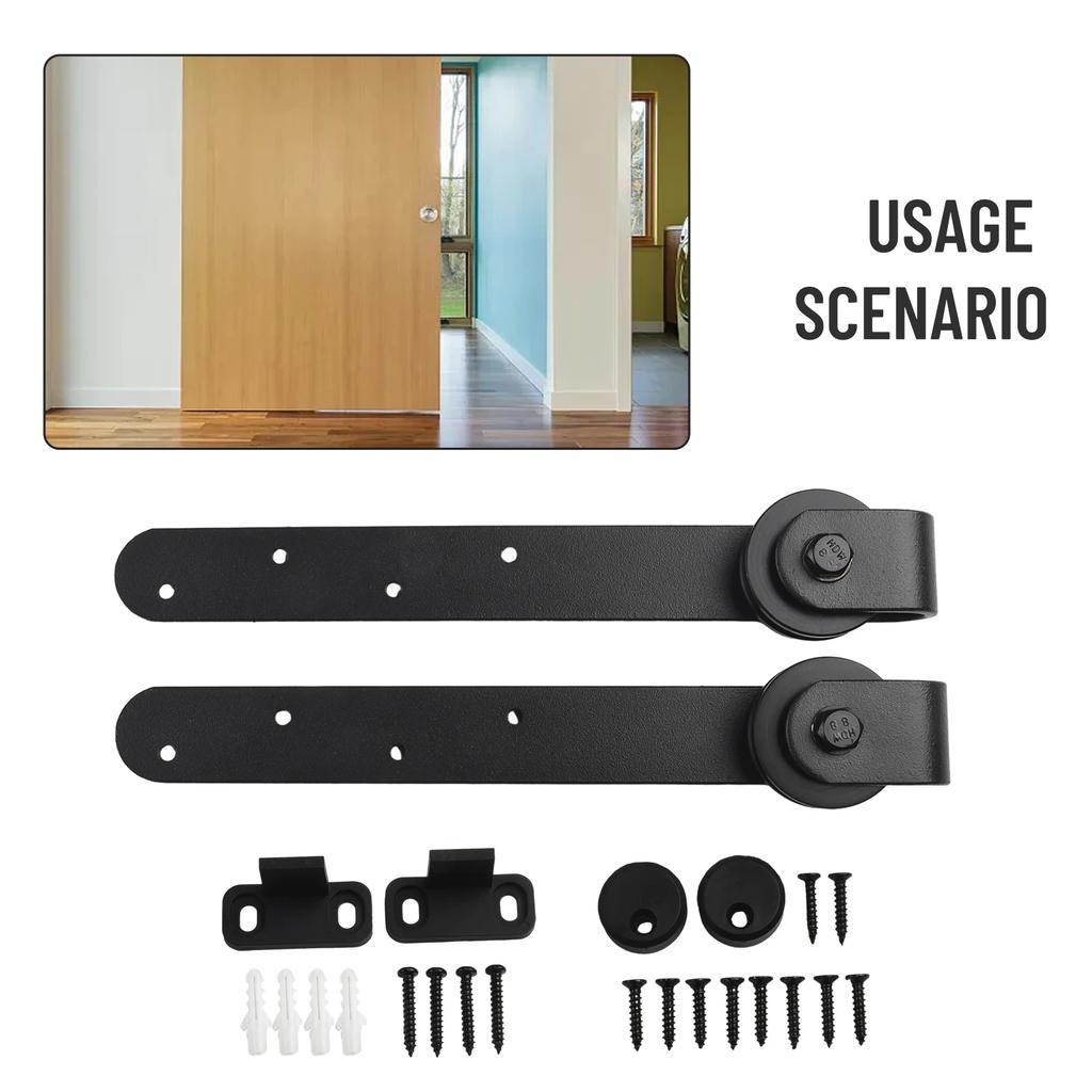 1 Set Top Mounted Hanging Rail Hanger Track 111111For Cabinet Doors Rail Set Smooth Silent Mini Sliding Barn Door Hardware Kits