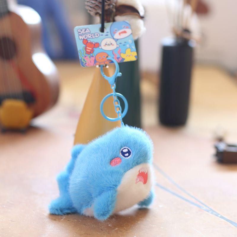 Cute Cute Marine Animal Jellyfish Pendant Plush Toy Doll Crab Lobster Keychain Bag Hanging Decoration