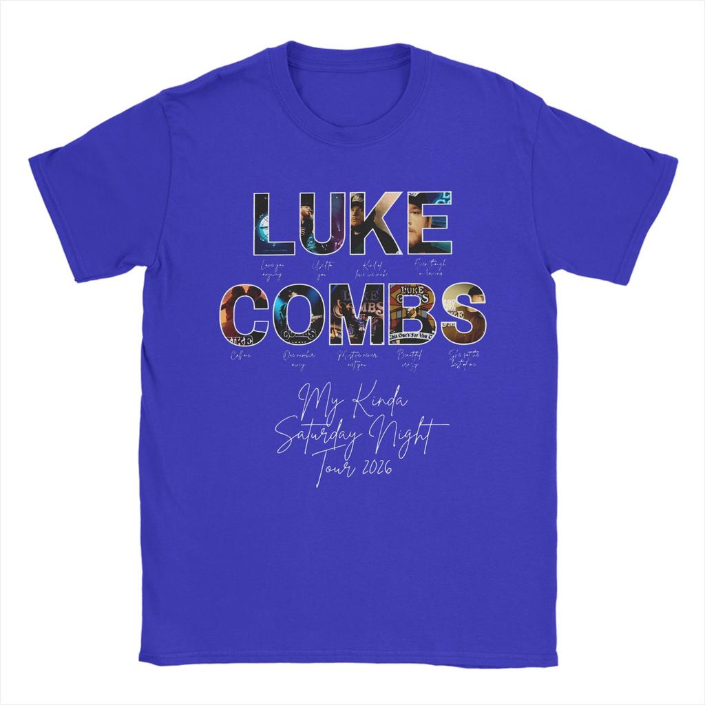 Unisex TShirt Luke Combs My Kinda Saturday Night Tour T Shirts Hip Hop Beach Tee Shirt Vintage Cotton Tops Birthday Gift