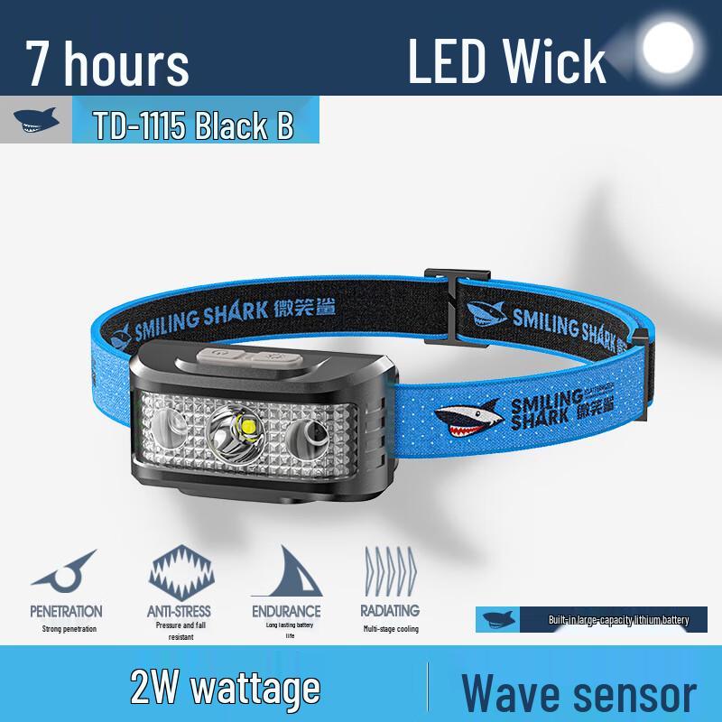 Легкий налобный фонарь Smiling Shark TD-1115