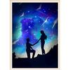 5D Diy Diamond Painting Cross Stitch "Lover Under Starry Sky" Diamond Embroidery Home Decoration
