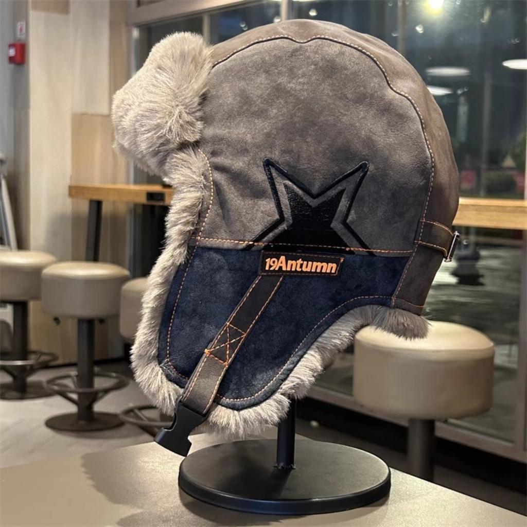 Winter Men's Winter Lei Feng Hat Korean Version Trendy Women's Ear Protection Hat Cat Embroidery Autumn and Winter Mask Hat