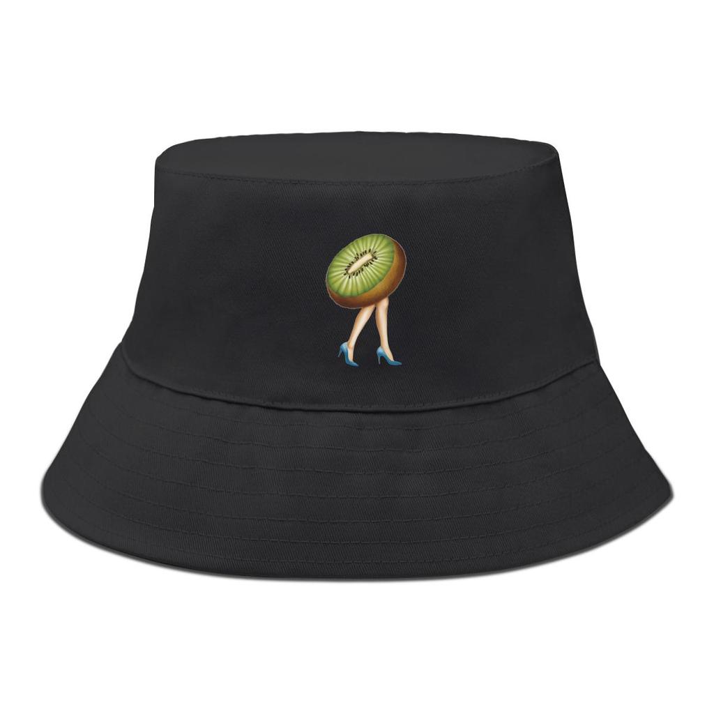 Kiwi Fruit High Heels Print Bucket Hat , Fruit Men's Cap Simple Hip Hop Summer Basin Hat