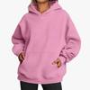 Womens Casual Hooded Sweatshirt Loose Fit Long Sleeve Streetwear Top With Front Pocket