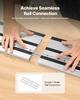 Track Saw Guide Rail, 2794 mm Cutting Range, Kit Includes 2 x 698.5 mm Aluminum Extruded Guide Rails and 3 Connectors, Compatible with Makita, Festool