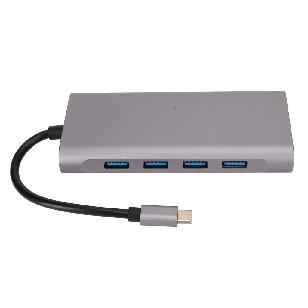 Тип C Hub 11 в 1 HD VGA 4K с поддержкой 5 Гбит/с 87 Вт PD Charge 100 Мбит/с RJ45 USB 3.0 док-станция для