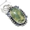 Prehnite Gemstone Handmade 925 Sterling Silver Gift Jewelry Pendant 2.17" S2w10