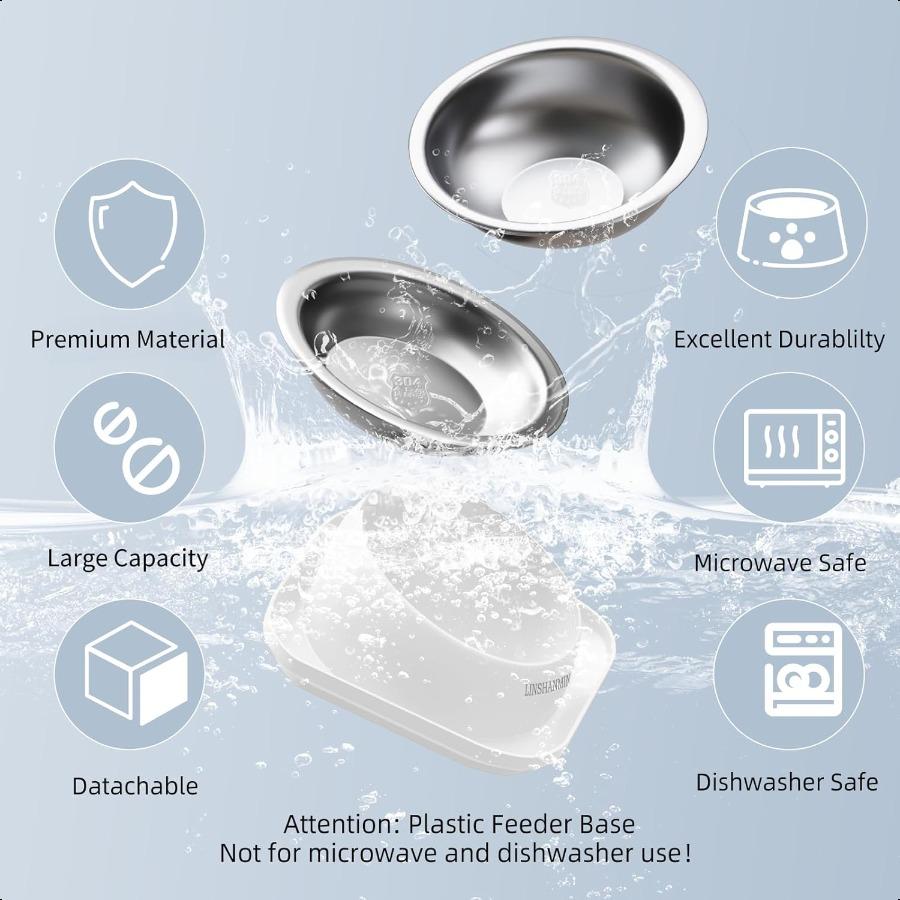 Миски для кошек Приподнятые Наклонные Миски для кошачьего корма, удобные для усов, для домашних кошек Неглубокие миски для еды Нержавеющая сталь Наклонные Плоские Пластиковые