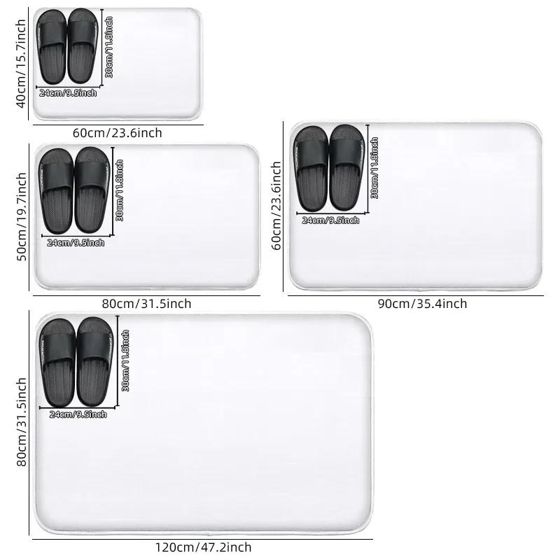 Monster Face Pumpkin Pattern Bathroom Floor Mat, Bathtub Absorbent Foot Mat, Shower Room Small Carpet, Bathroom Door Mat