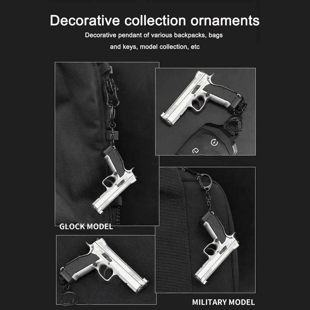 Брелок Тактический Пистолет Форма Съемный Мини Портативный Украшения Цепи Кольцо