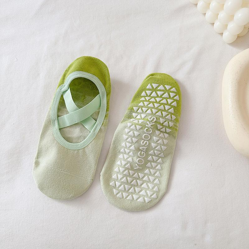 Градиентные носки для йоги с эффектом тай-дай женские летние противоскользящие профессиональные носки для пилатеса для занятий в помещении танцами фитнесом спортивные носки женские