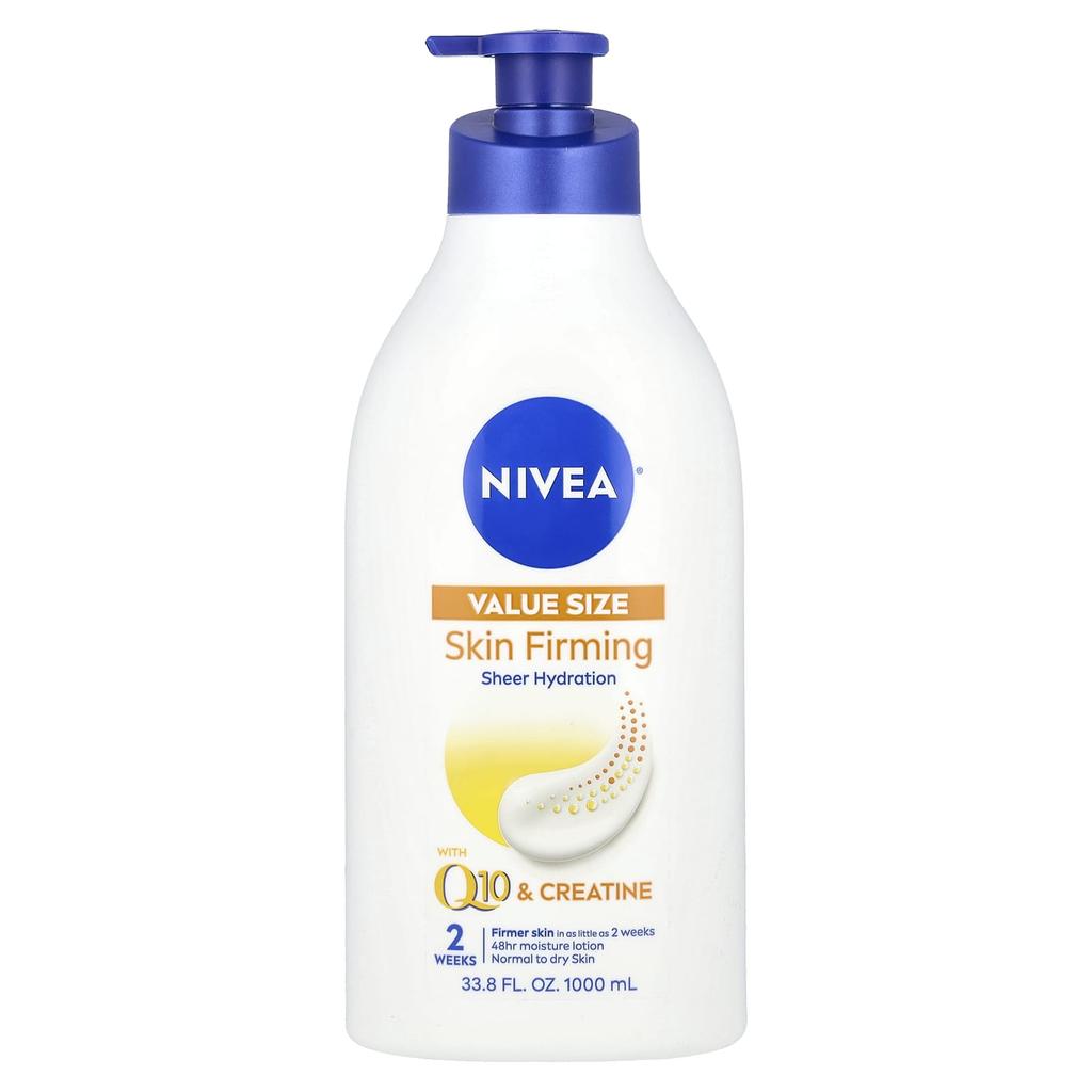 Nivea Skin Firming Shea Hydration Body Lotion, 33.8 Fl Oz (1,000 Ml)
